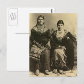 先住民アメリカインディアンヴィンテージポートレート ポストカード (正面/裏面)