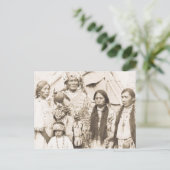 先住民アメリカインディアンヴィンテージポートレート ポストカード (スタンド正面)