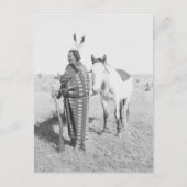 先住民アメリカインディアンヴィンテージポートレート ポストカード (正面)