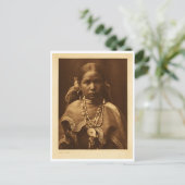 先住民アメリカインディアンヴィンテージポートレート ポストカード (スタンド正面)