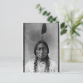 先住民アメリカインディアンヴィンテージポートレート ポストカード (スタンド正面)