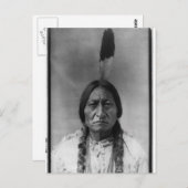 先住民アメリカインディアンヴィンテージポートレート ポストカード (正面/裏面)