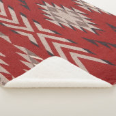 先住民アメリカインディアン南西赤パターン シェルパブランケット (3/4)