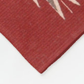 先住民アメリカインディアン南西赤パターン フリースブランケット (角)