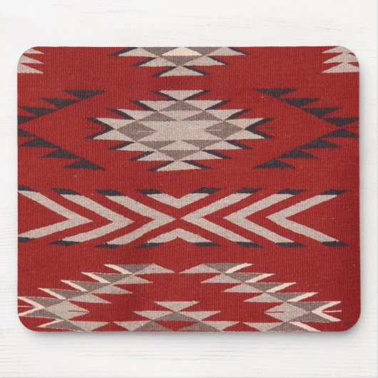 先住民アメリカインディアン南西赤パターン マウスパッド (正面)