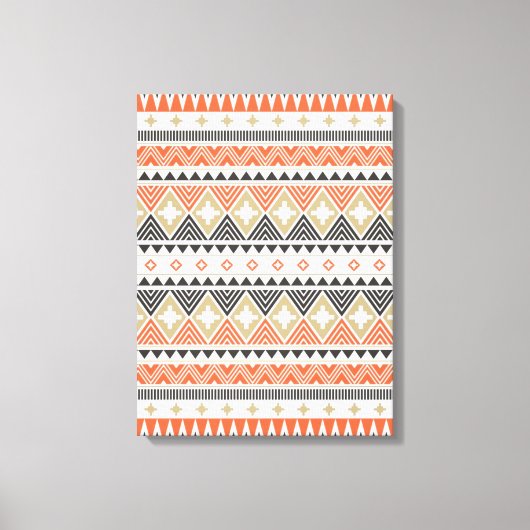 先住民アメリカインディアン南西部パターン キャンバスプリント (正面)