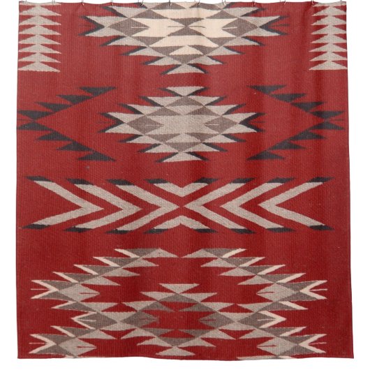 先住民アメリカインディアン南西 シャワーカーテン (正面)