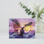 先住民アメリカインディアン戦士 ポストカード (スタンド正面)