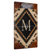 先住民アメリカインディアン文化ボホスタイルモノグラム クリップボード (右)