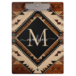 先住民アメリカインディアン文化ボホスタイルモノグラム クリップボード