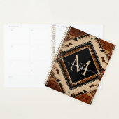 先住民アメリカインディアン文化ボホスタイルモノグラム プランナー手帳 (ディスプレー)
