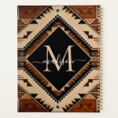 先住民アメリカインディアン文化ボホスタイルモノグラム プランナー手帳 (裏面)