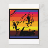 先住民アメリカインディアン洞窟美術 ポストカード (正面)