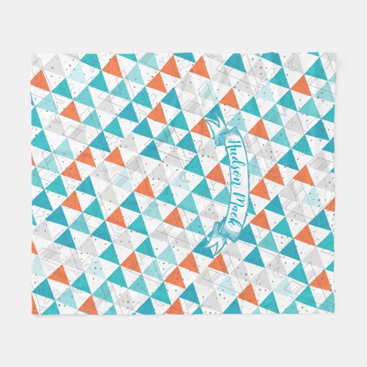 先住民アメリカインディアン男の赤ちゃんトバルテペ フリースブランケット (正面(横))