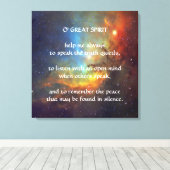 先住民アメリカインディアン祈りの言葉 キャンバスプリント (インサイチュ (ウッドフロア))