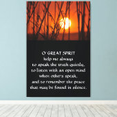 先住民アメリカインディアン祈りの言葉 キャンバスプリント (インサイチュ (ウッドフロア))