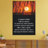 先住民アメリカインディアン祈りの言葉 キャンバスプリント (インサイチュ (リビング))