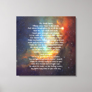 先住民アメリカインディアン祈りの言葉 キャンバスプリント