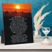 先住民アメリカインディアン祈りの言葉 フォトプラーク (側面)