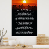 先住民アメリカインディアン祈りの言葉 ポスター (キッチン)