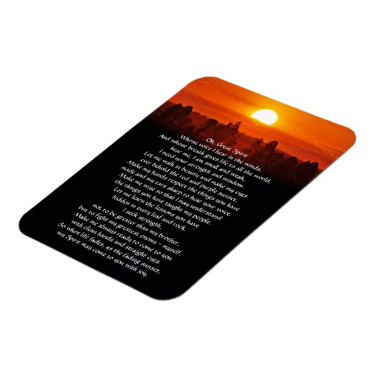 先住民アメリカインディアン祈りの言葉 マグネット (左側)