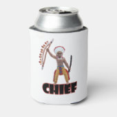 先住民アメリカインディアン部族の姿デザイン 缶クーラー (缶裏面)
