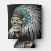 先住民アメリカインディアン部族ゴシックスカル 缶クーラー (裏面)