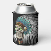 先住民アメリカインディアン部族ゴシックスカル 缶クーラー (缶裏面)