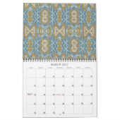 先住民アメリカインディアン部族パターンアート カレンダー (3月 2027)