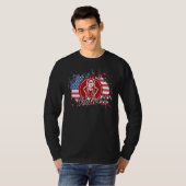 先住民アメリカインディアン部族 – 米国国旗のプライド Tシャツ (正面フル)