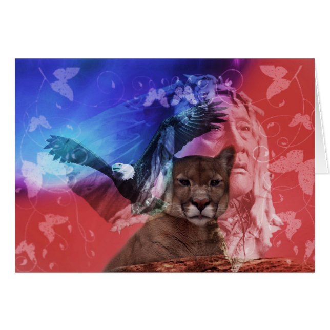 先住民アメリカインディアン長 (正面横)