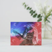 先住民アメリカインディアン長 ポストカード (スタンド正面)