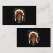 先住民アメリカインディアン馬カウボーイ先住民ペオ 名刺 (正面/裏面)