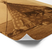 先住民アメリカインディアンBlackfoot TeePeeアートポスター ポスター (角)