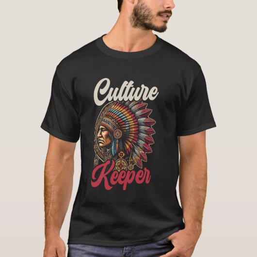 先住民アメリカインディアンCherokee Apache Tribe Indig Tシャツ (正面)