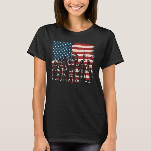 先住民アメリカインディアンCherokee Apache Tribe Indig Tシャツ (正面)