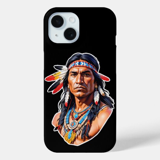 先住民アメリカインディアンiPhoneケース Case-Mate iPhoneケース (裏面)
