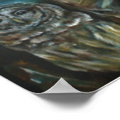 先住民アメリカオオカミ絵画ウウサギ ポスター (角)