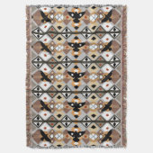 先住民アメリカクロウ スローブランケット (正面縦)