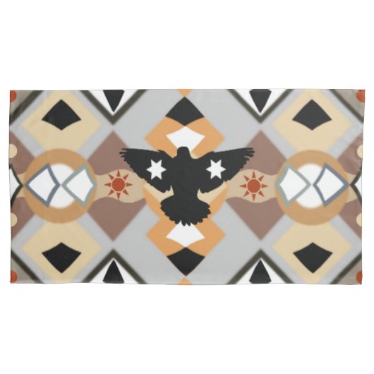 先住民アメリカクロウ 枕カバー (正面左)