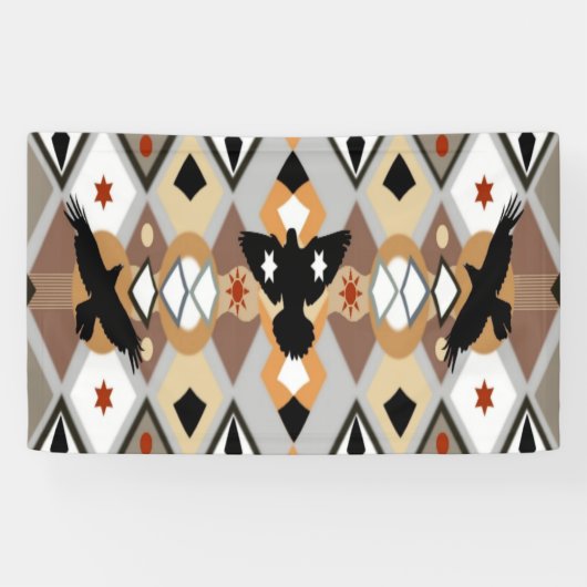 先住民アメリカクロウ 横断幕 (横)