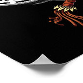 先住民アメリカスカルインディアンチーフヘアドレ ポスター (角)