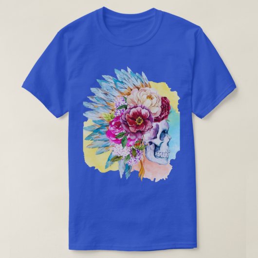 先住民アメリカスカル1 Tシャツ (デザイン正面)