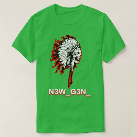 先住民アメリカスカル3 Tシャツ (デザイン正面)