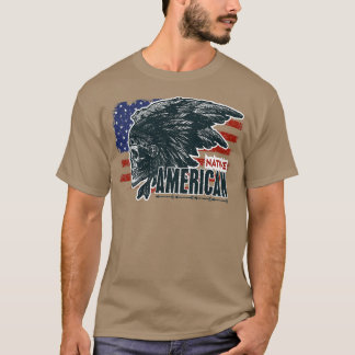 先住民アメリカスカル5 Tシャツ