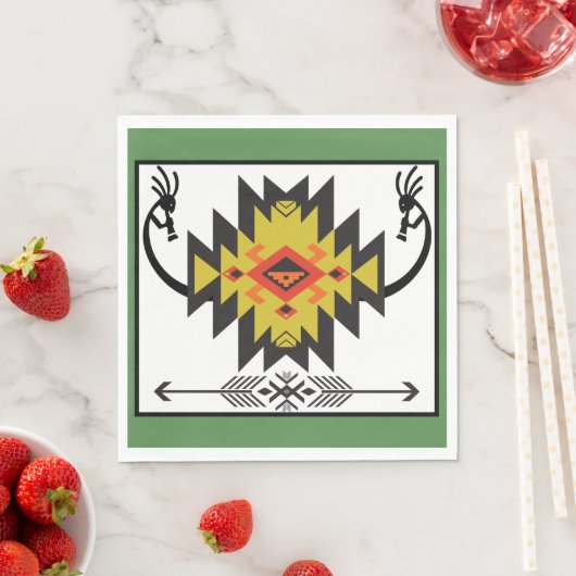 先住民アメリカパーティーココペリパーティー スタンダードランチョンナプキン (インサイチュ)