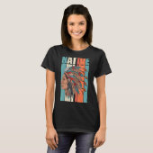 先住民アメリカプライドヴィンテージ先住民インディアン Tシャツ (正面フル)