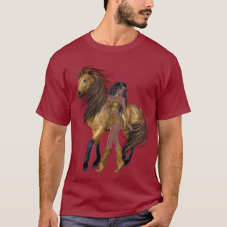 先住民アメリカプリンセスとウスシャツ Tシャツ