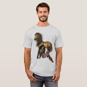 先住民アメリカプリンセスとウスシャツ Tシャツ (正面フル)