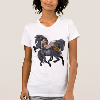 先住民アメリカプリンセスとスタリオンズシャツ Tシャツ